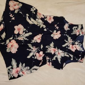 Plus Size Floral Romper